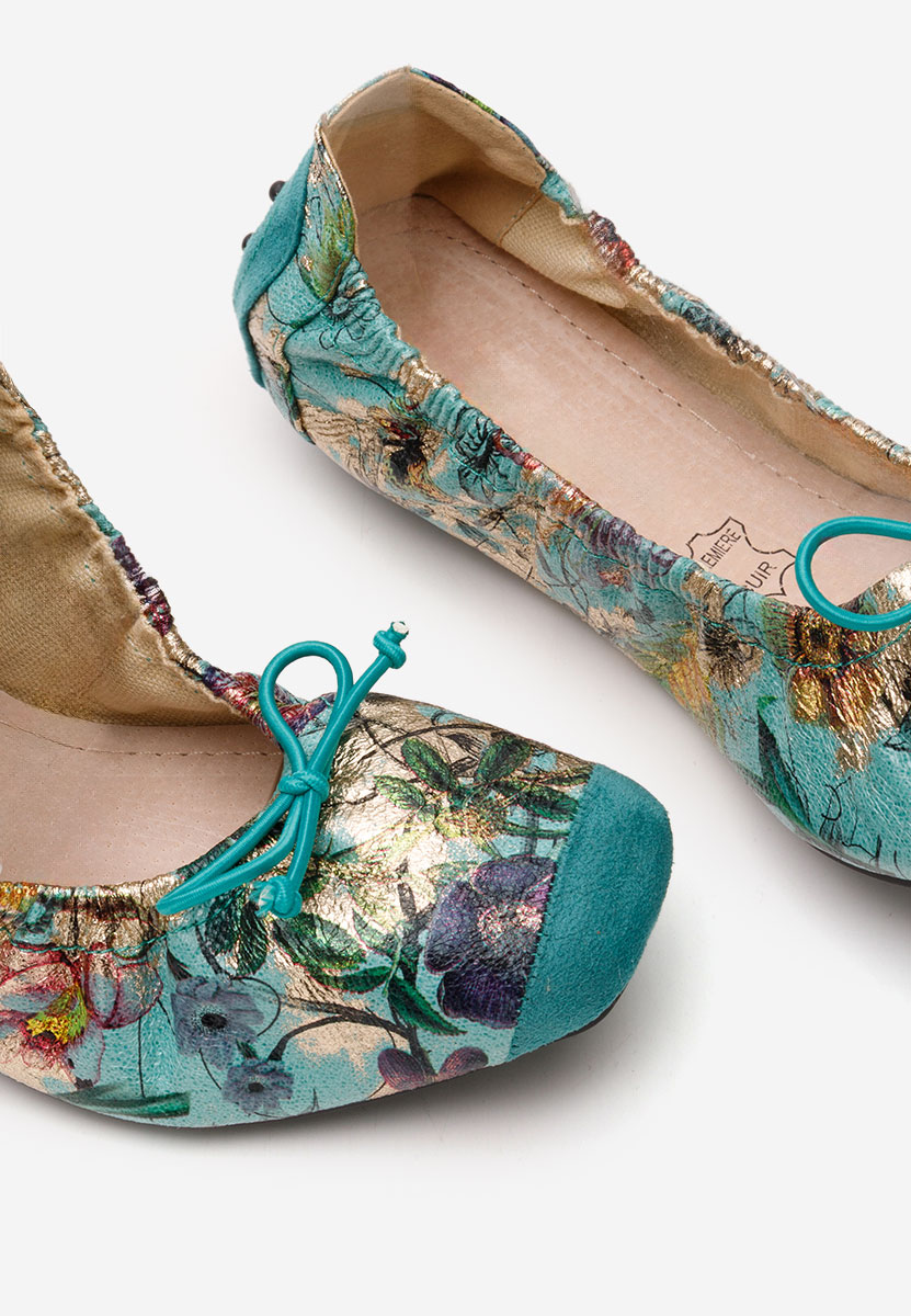 Tyrkysové dámské baleríny Doriya V2