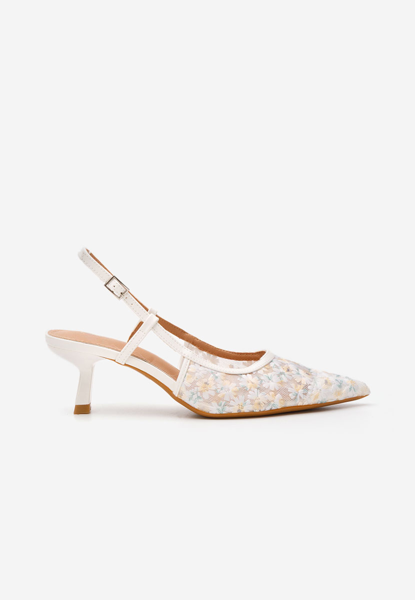 Bílé lodičky s otevřenou pätou Adelicya