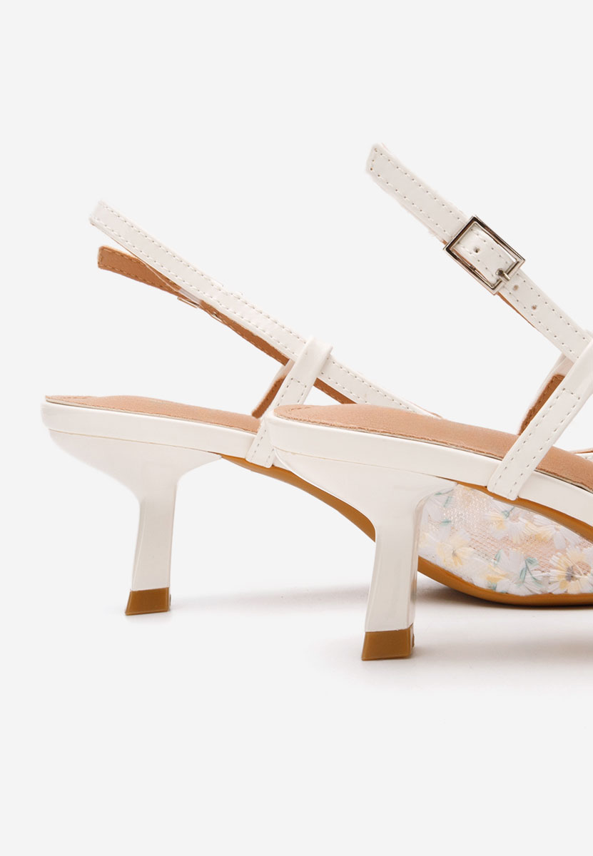 Bílé lodičky s otevřenou pätou Adelicya