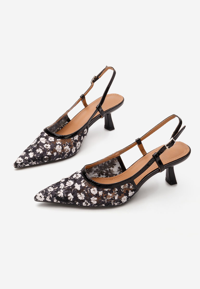 Černé lodičky s otevřenou pätou Adelicya