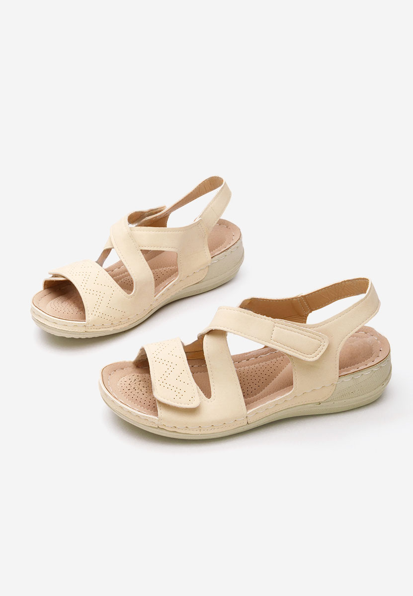 Béžové ortopedické sandály dámské Lastisa