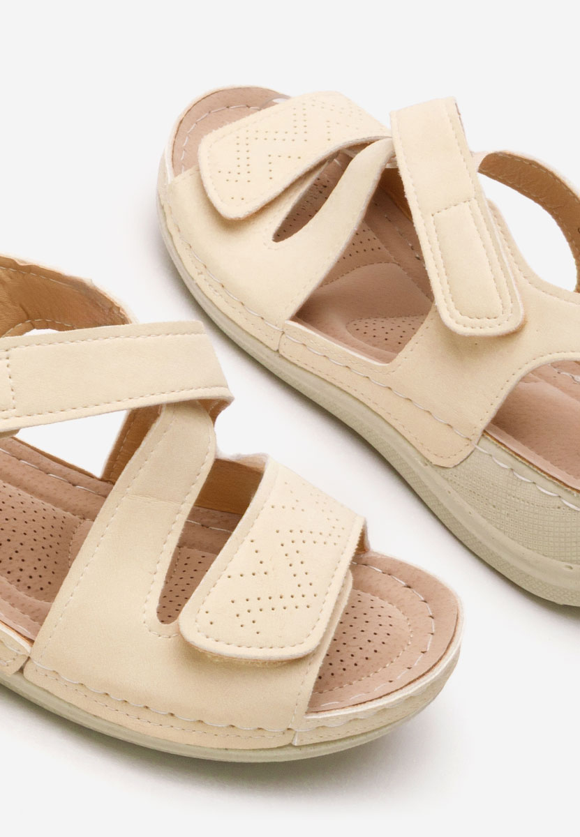 Béžové ortopedické sandály dámské Lastisa