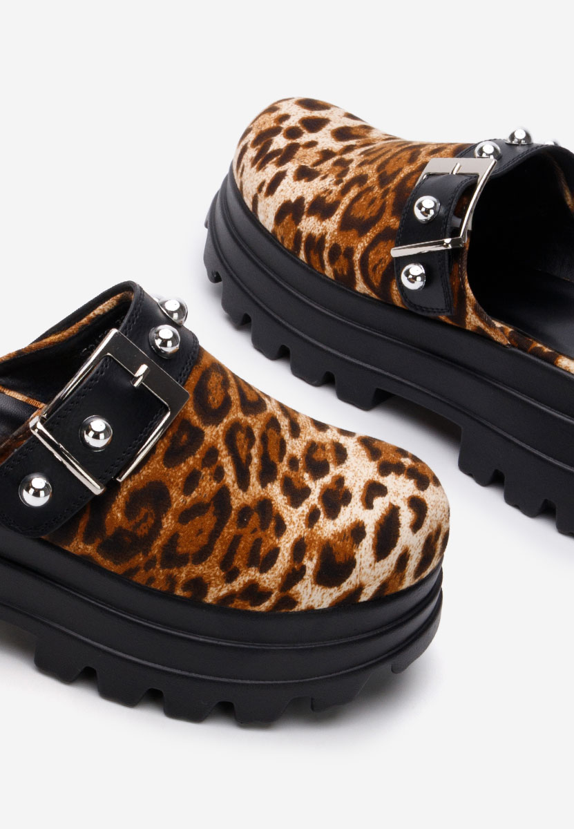 Leopardí dámské dřeváky Abenya