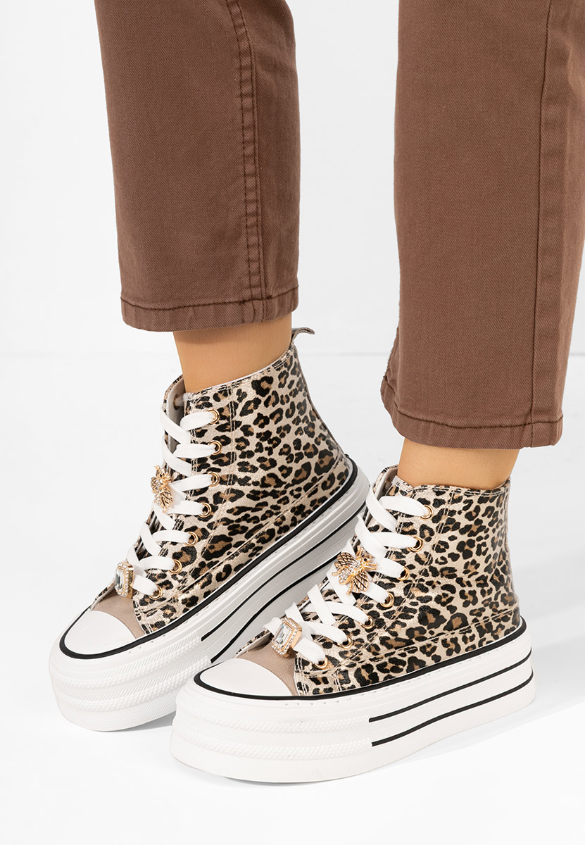 Leopardí tenisky na platformě Trixy