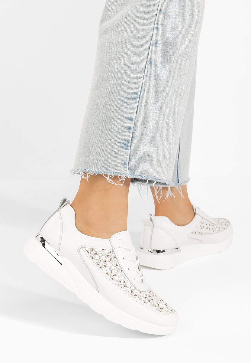 Bílé kožené dámské sneakersy Calyse