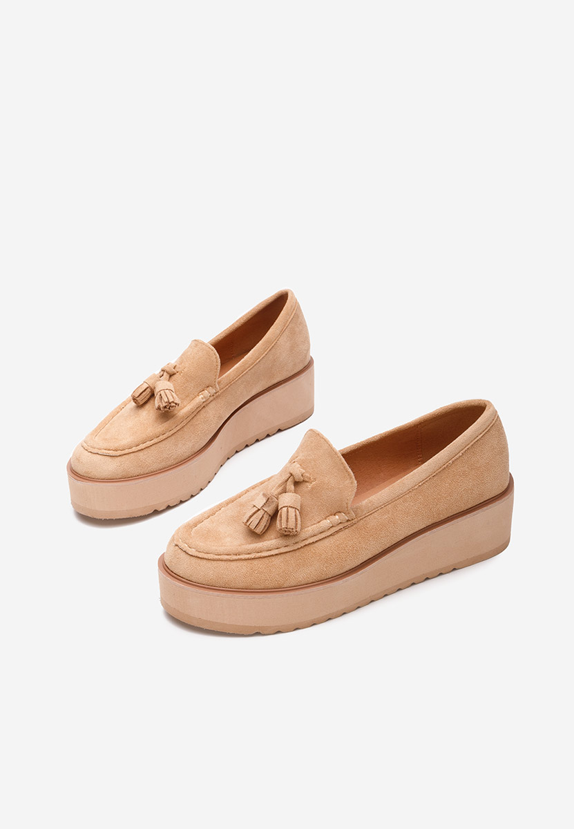 Khaki mokasíny na platformě Leondra V7 Khaki mokasíny na platformě Leondra V7