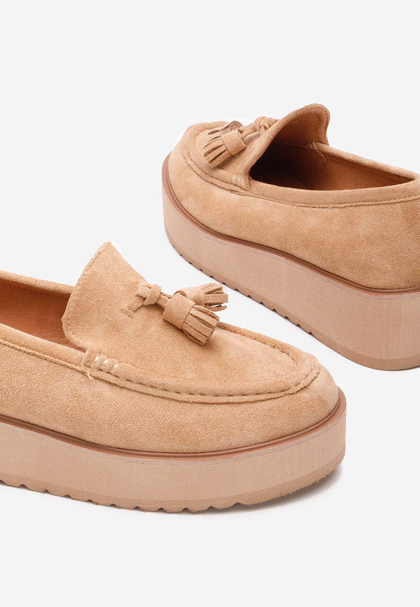 Khaki mokasíny na platformě Leondra V7 Khaki mokasíny na platformě Leondra V7