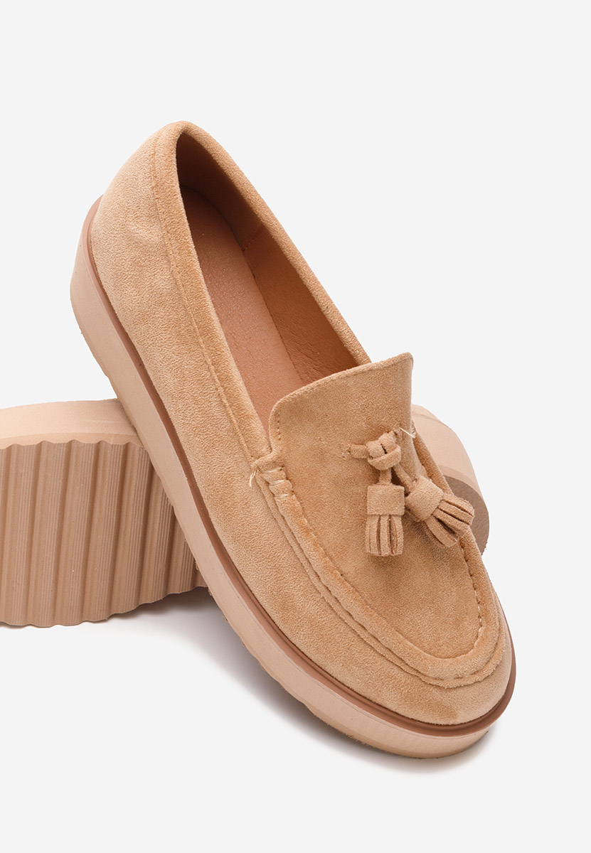 Khaki mokasíny na platformě Leondra V7 Khaki mokasíny na platformě Leondra V7