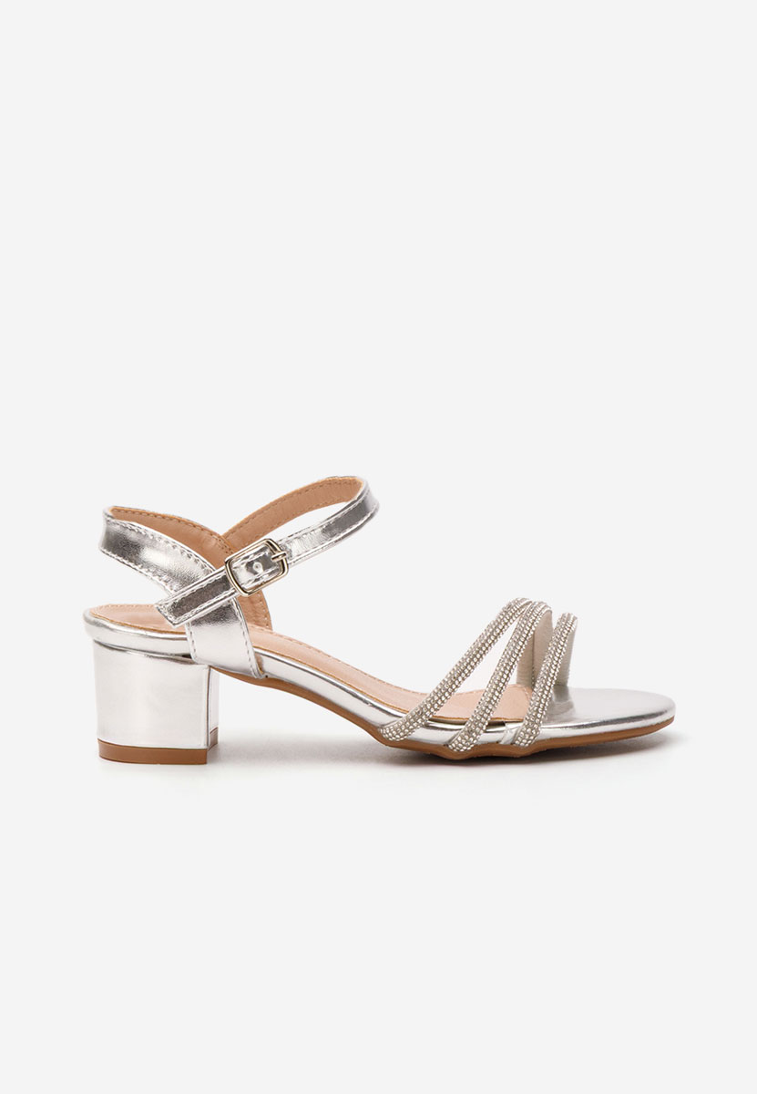 Stribrné dívčí sandály Irerda