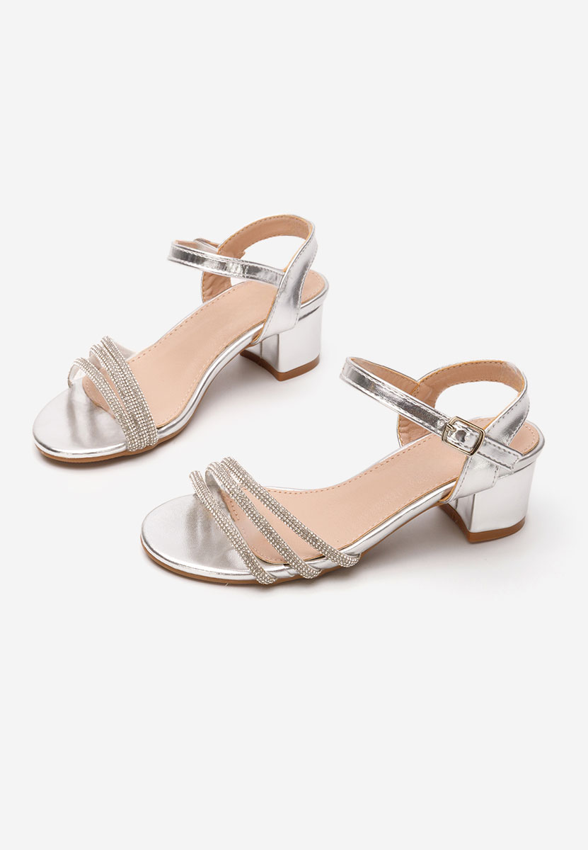 Stribrné dívčí sandály Irerda