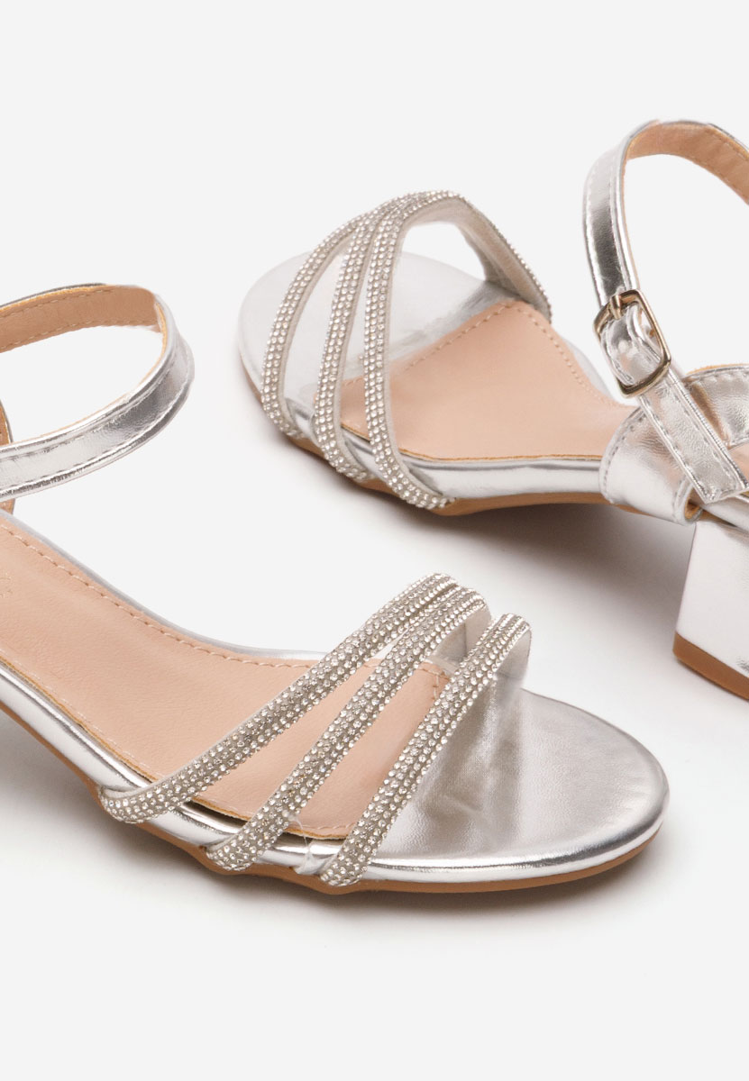 Stribrné dívčí sandály Irerda