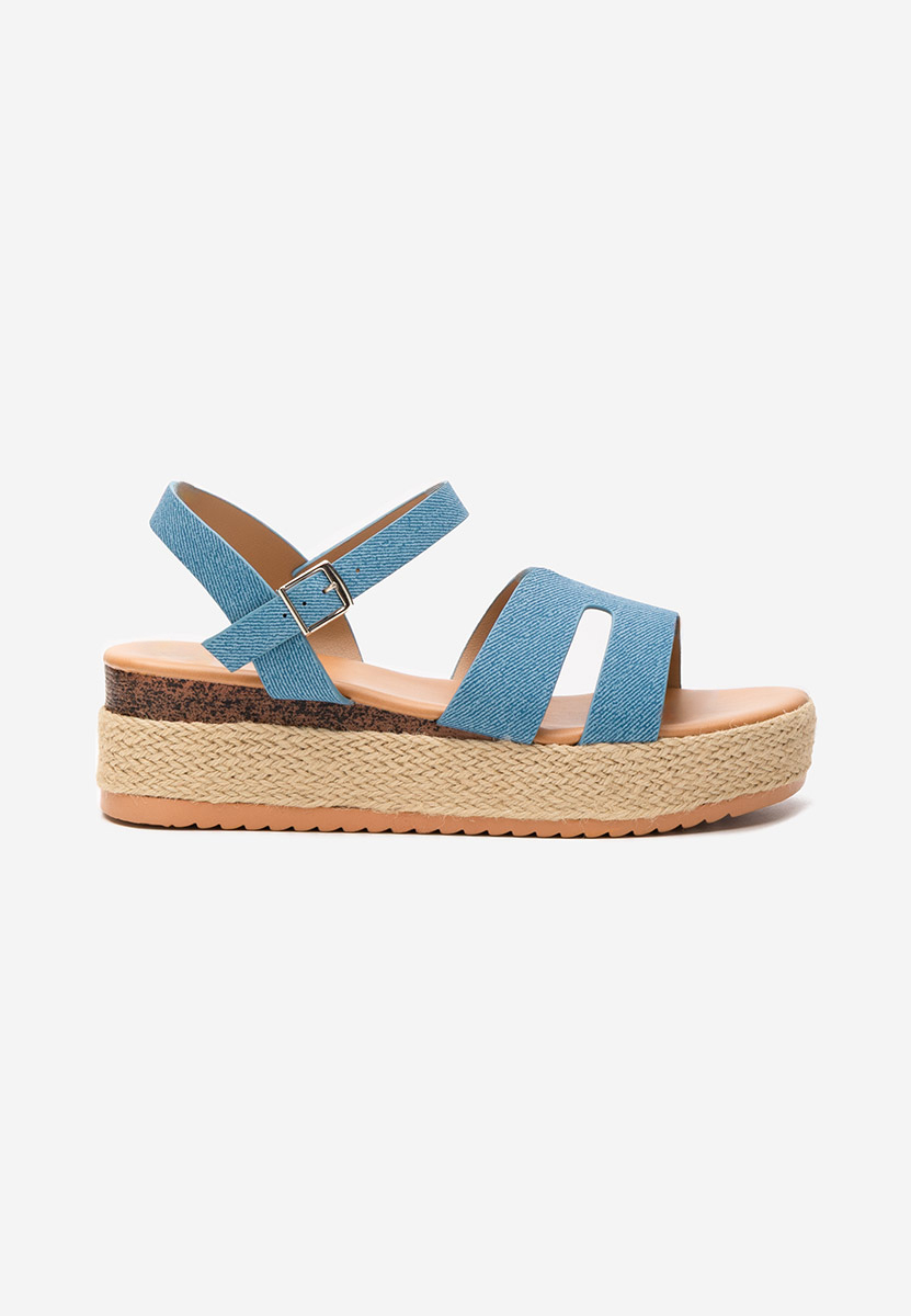 Denim sandály espadrilky Rumia