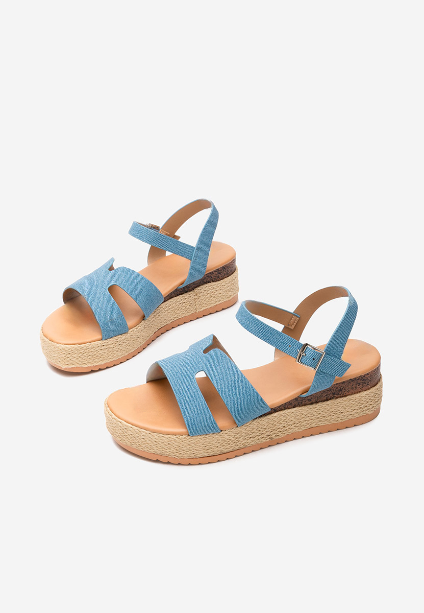Denim sandály espadrilky Rumia