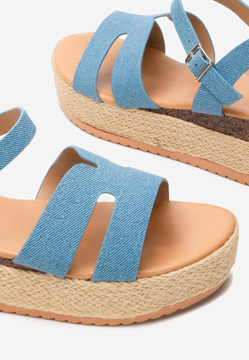 Denim sandály espadrilky Rumia