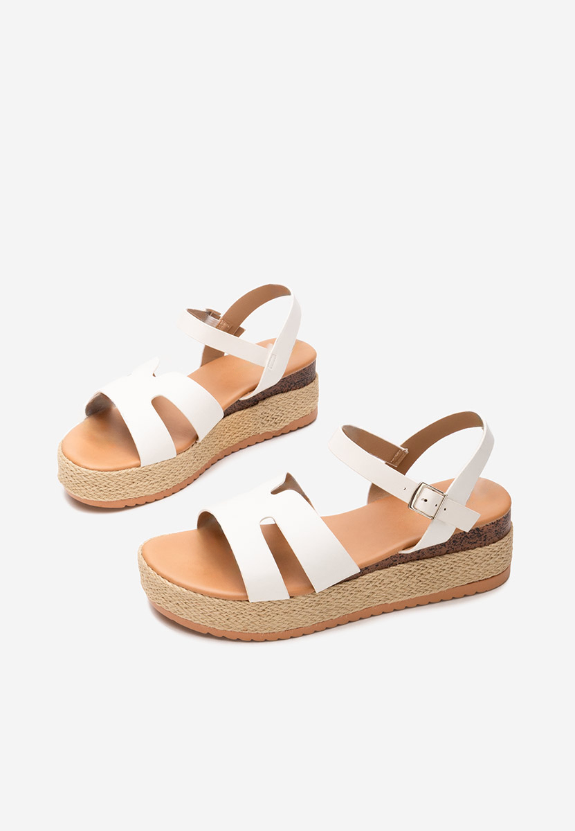 Bílé sandály espadrilky Rumia