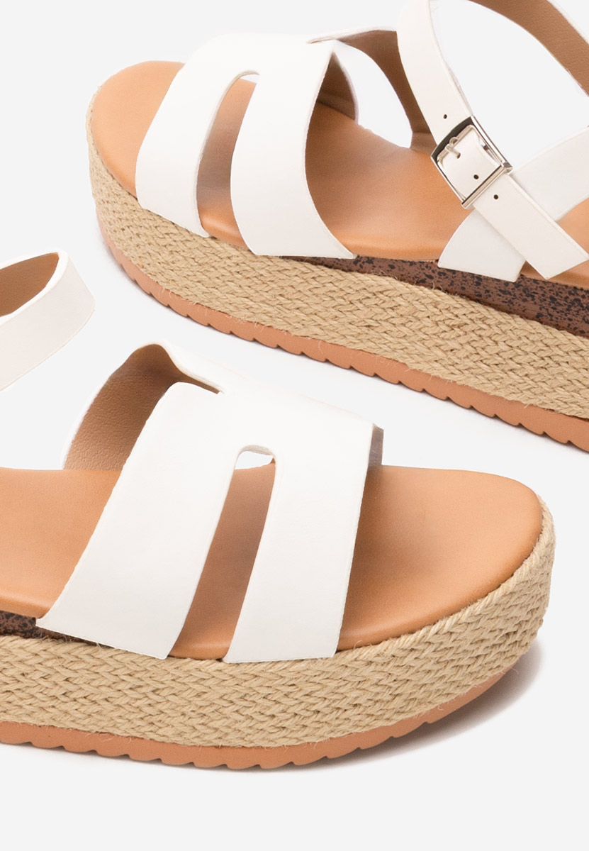 Bílé sandály espadrilky Rumia