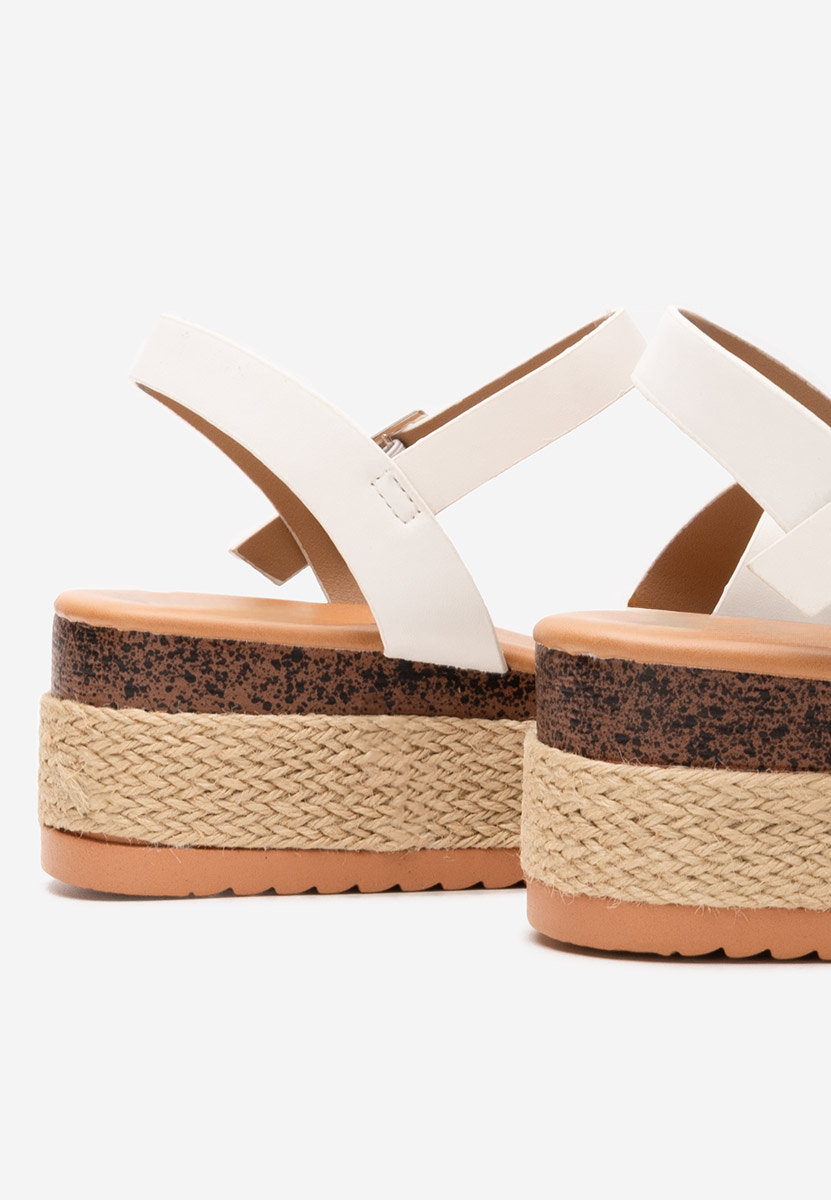 Bílé sandály espadrilky Rumia