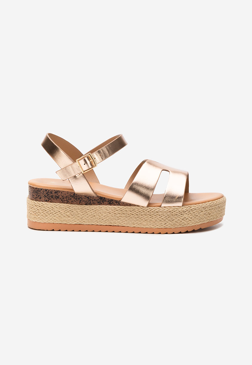 Champagne sandály espadrilky Rumia