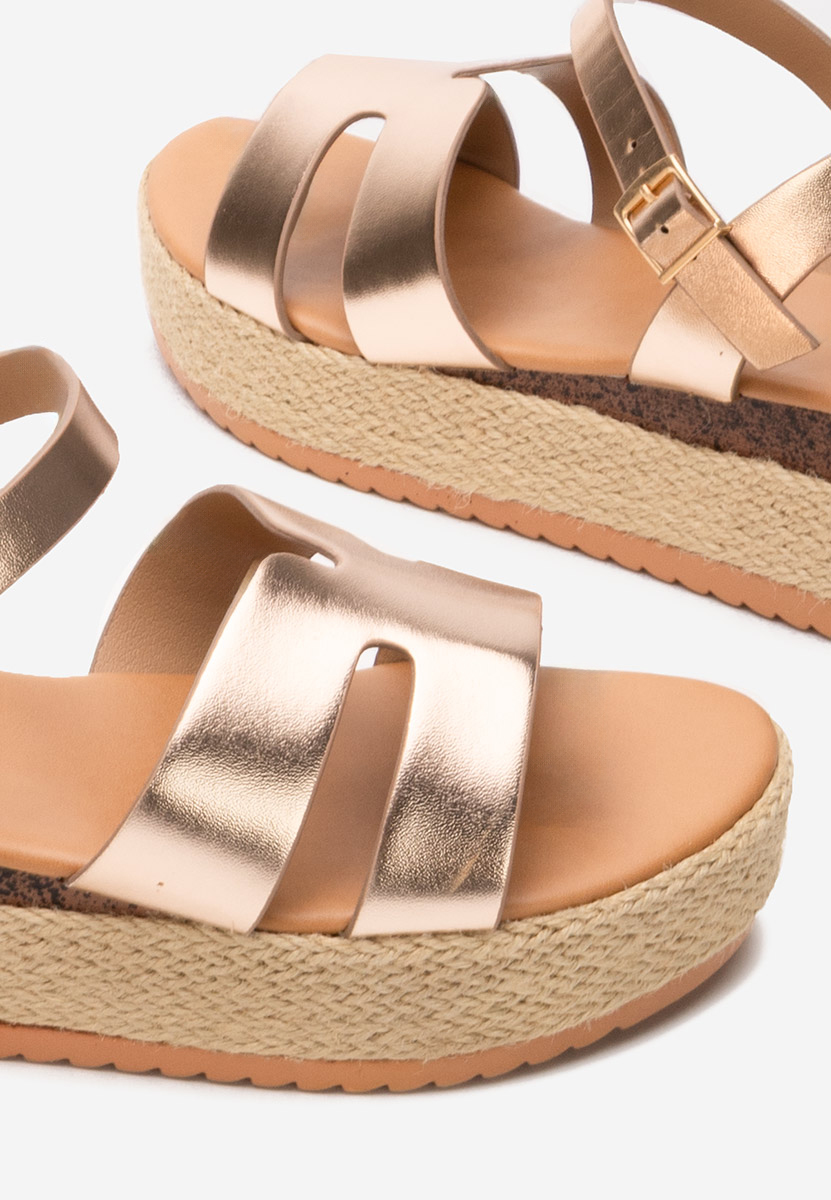 Champagne sandály espadrilky Rumia