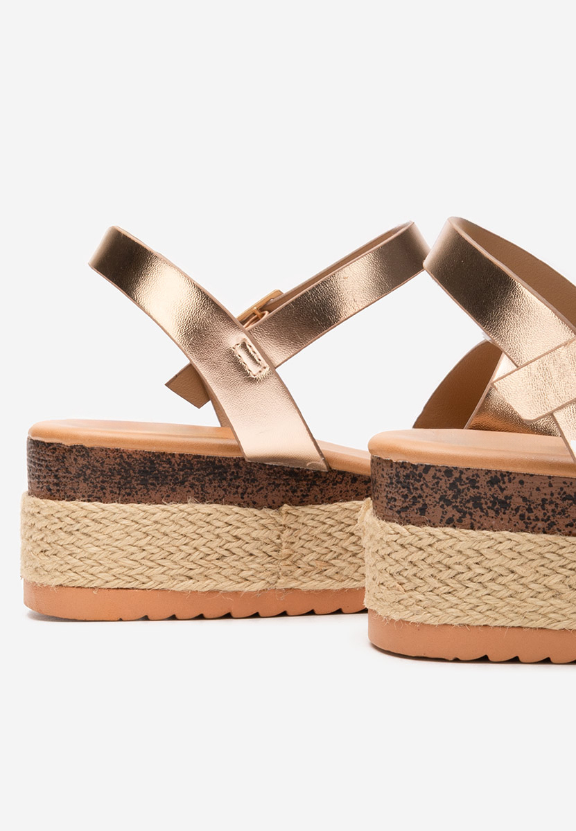 Champagne sandály espadrilky Rumia