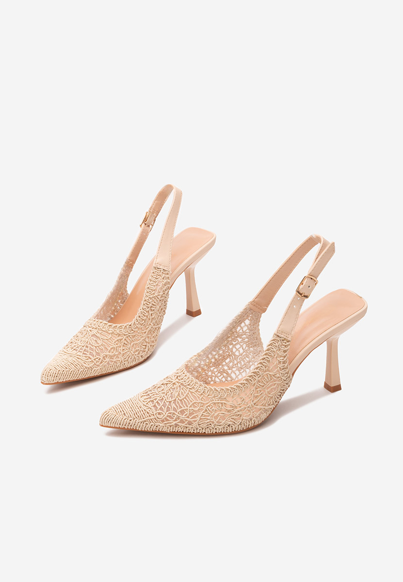 Béžové lodičky na vysokém podpatku Besima