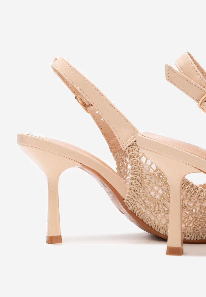 Béžové lodičky na vysokém podpatku Besima