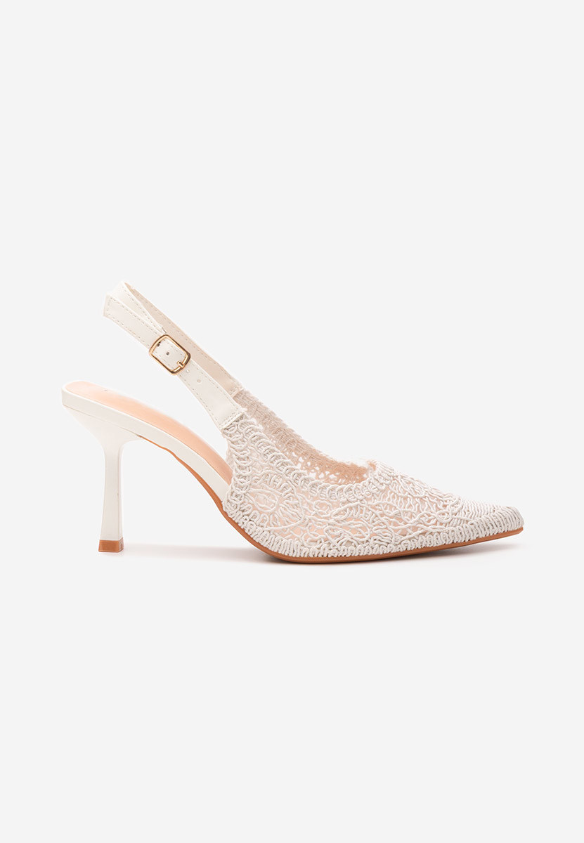 Bílé lodičky na vysokém podpatku Besima