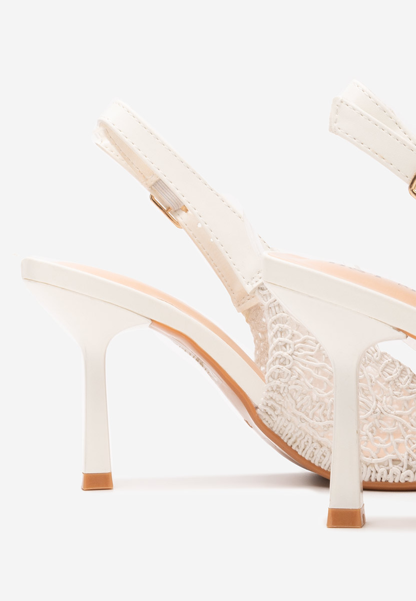 Bílé lodičky na vysokém podpatku Besima