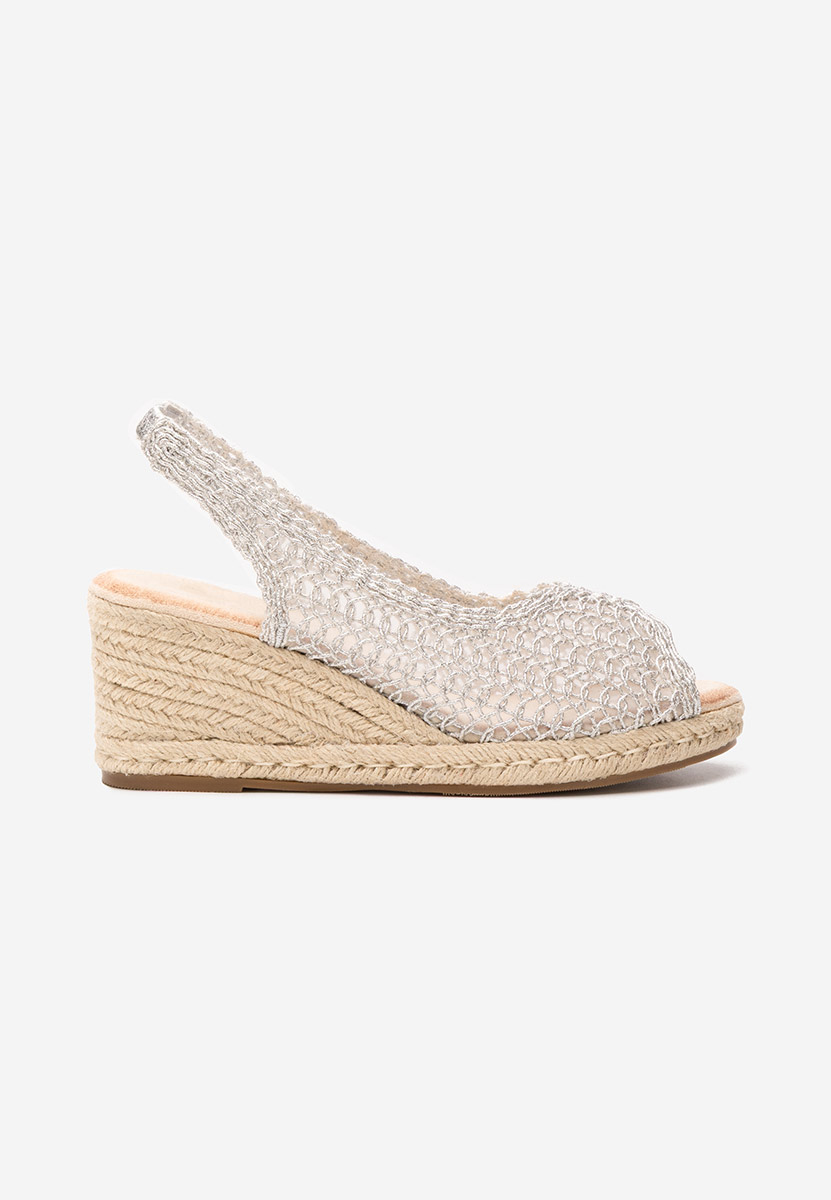 Stribrné sandály na klínku Xiomara