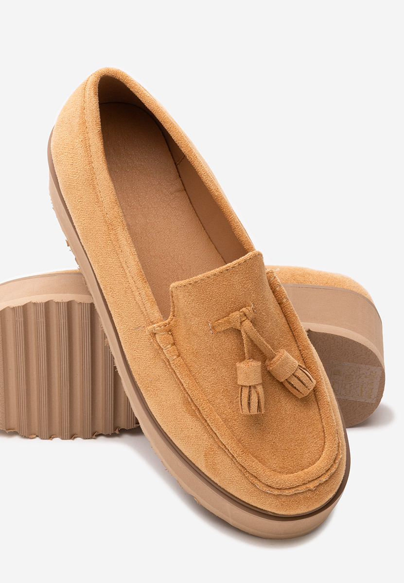 Khaki mokasíny na platformě Leondra Khaki mokasíny na platformě Leondra