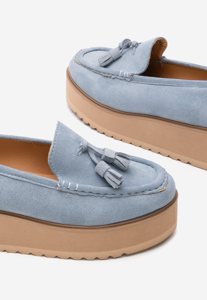 Modré mokasíny na platformě Leondra Modré mokasíny na platformě Leondra
