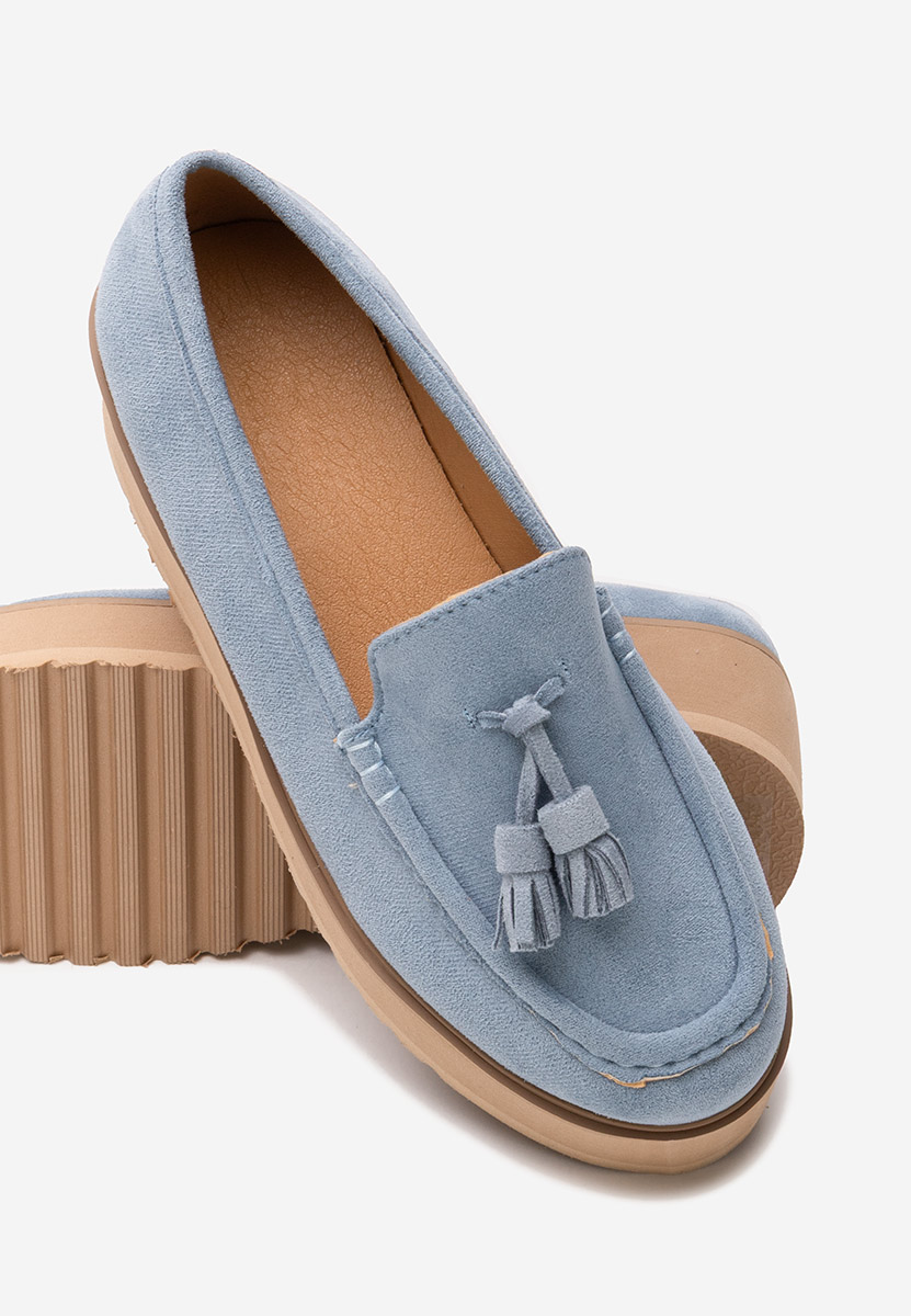 Modré mokasíny na platformě Leondra Modré mokasíny na platformě Leondra