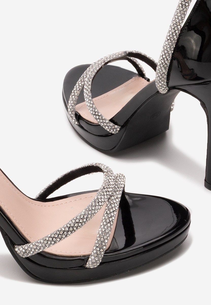 Černé elegantní dámské sandály Majorie