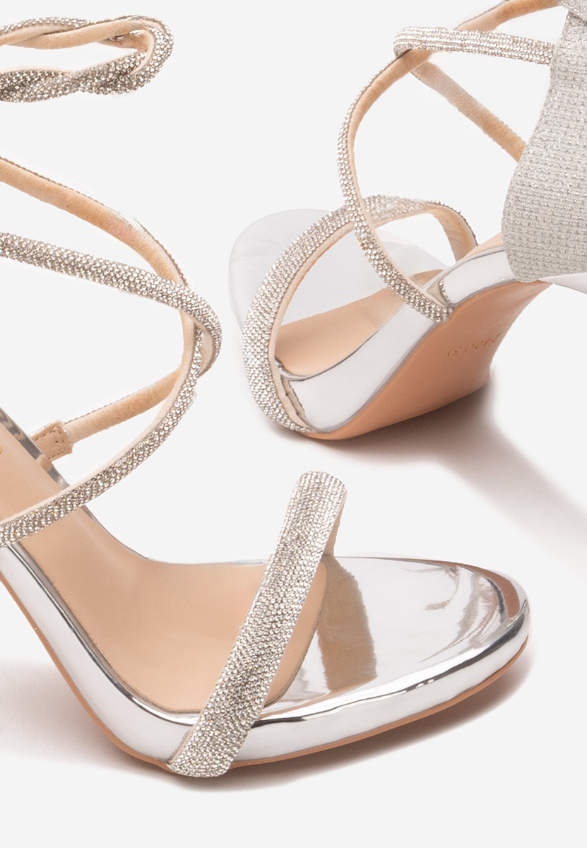 Stribrné elegantní dámské sandály Kelli