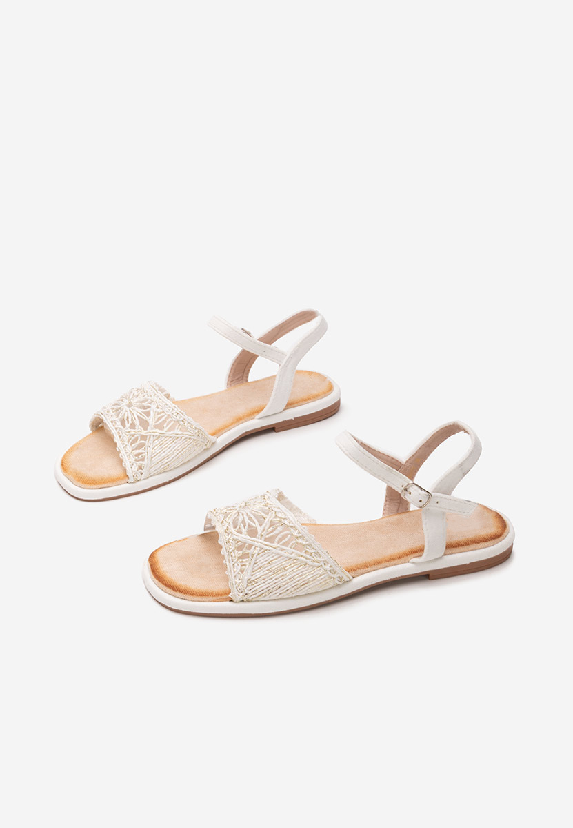 Bílé sandály bez podpatku Welisa