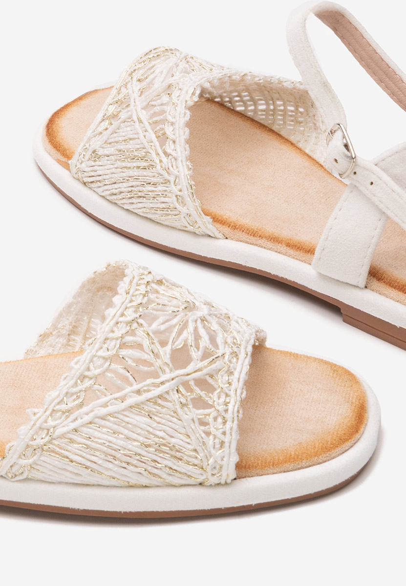 Bílé sandály bez podpatku Welisa