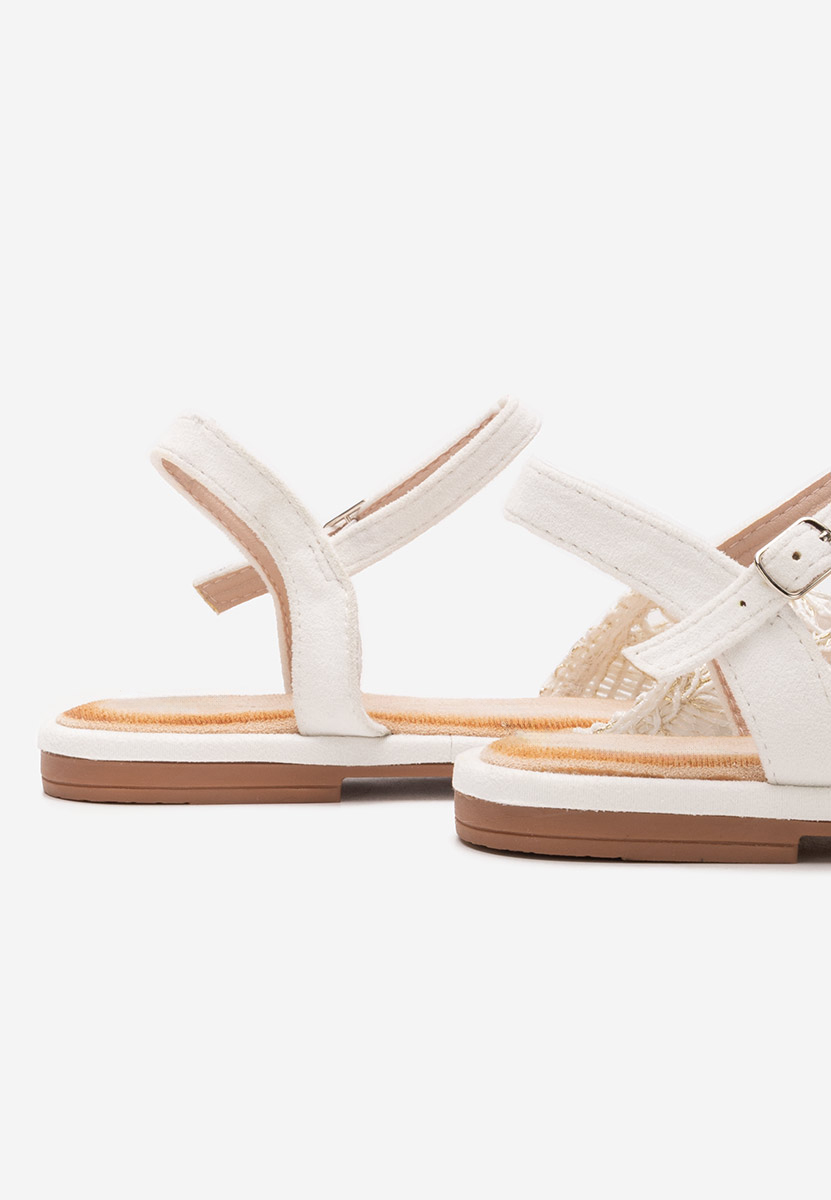 Bílé sandály bez podpatku Welisa