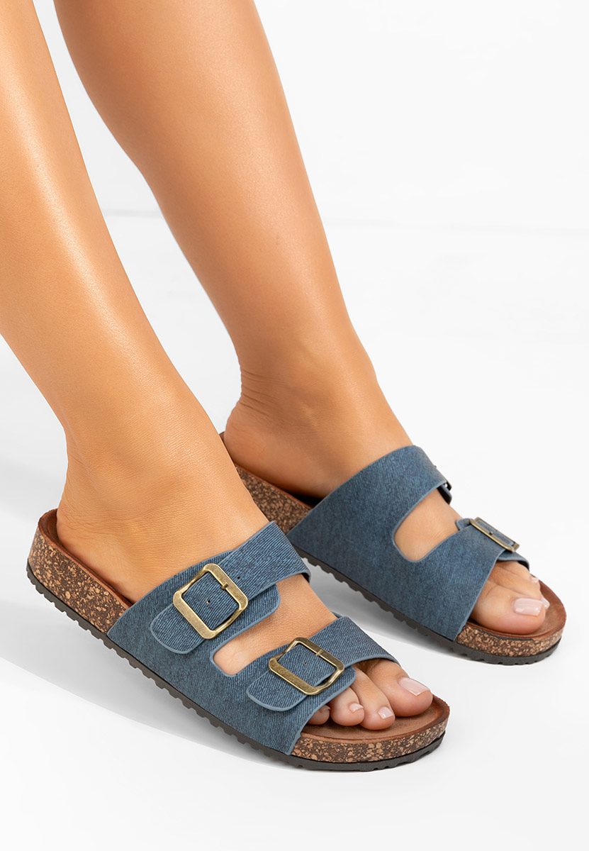 Levně dámské pantofle Janeti jeans