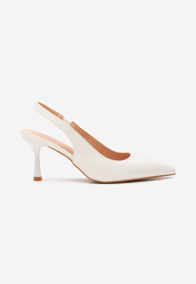 Bílé lodičky s otevřenou pätou Laurina