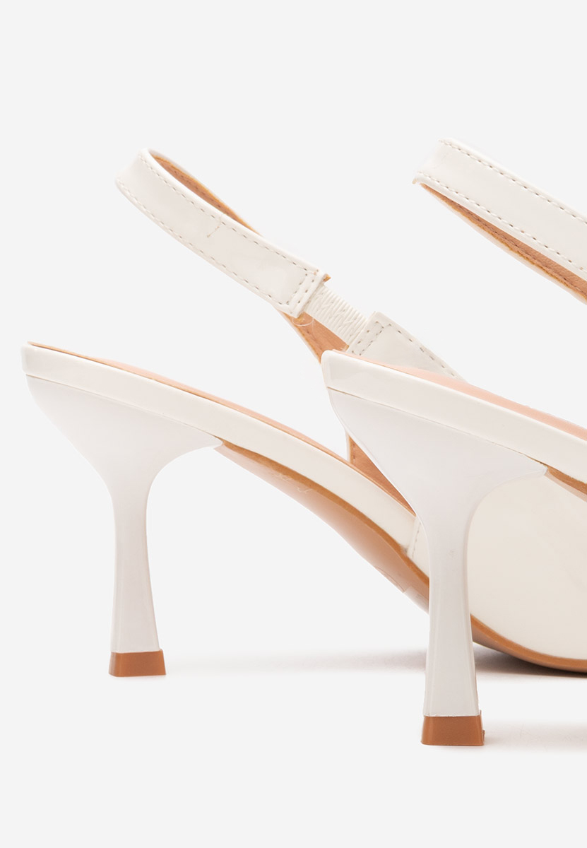 Bílé lodičky s otevřenou pätou Laurina