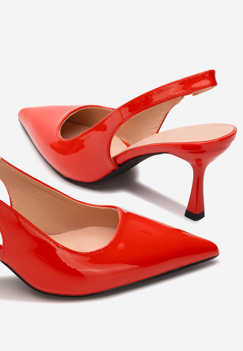 Červené lodičky s otevřenou pätou Laurina