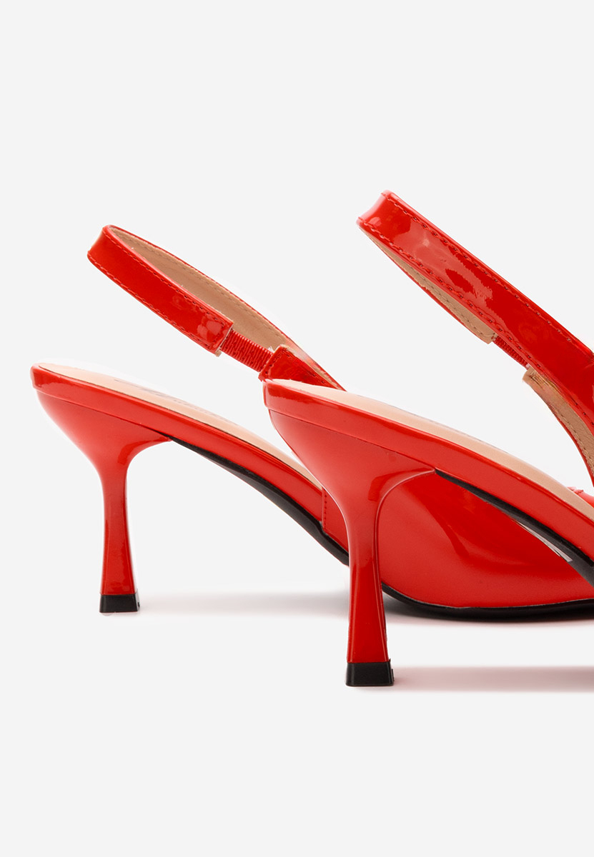 Červené lodičky s otevřenou pätou Laurina