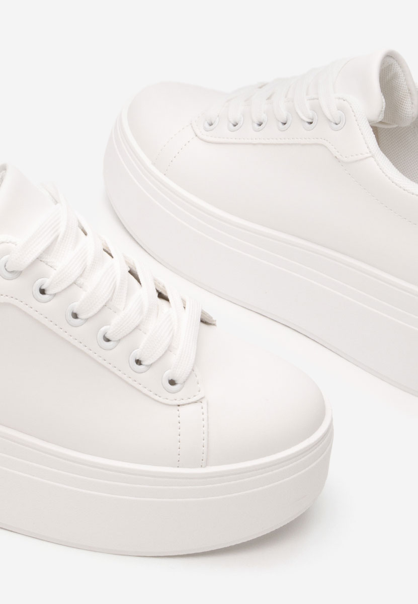 Bílé dámské tenisky na platformě Albea
