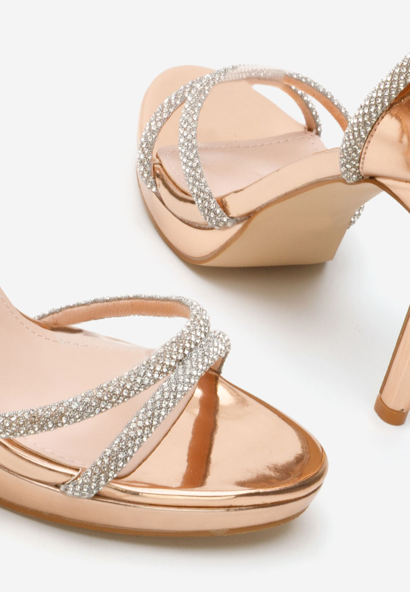 Champagne elegantní dámské sandály Majorie