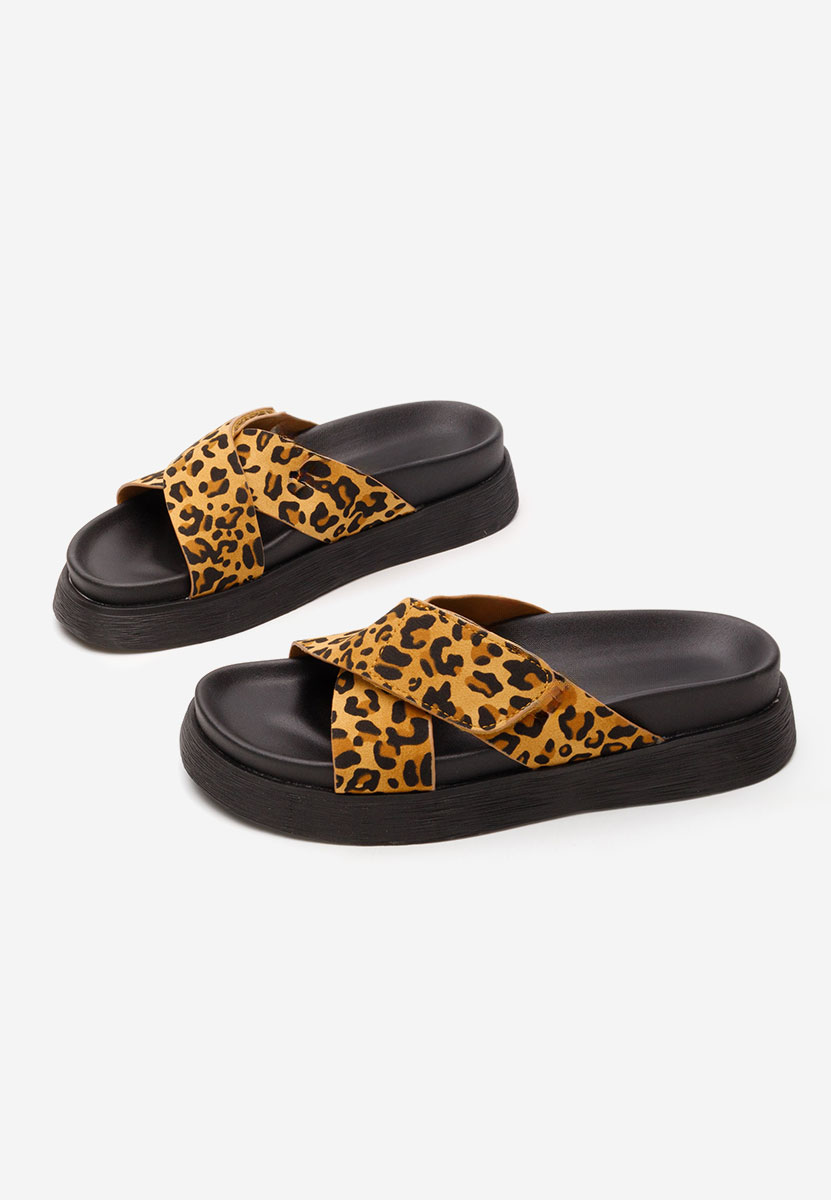 Leopardí dámské pantofle bez podpatku Cristela
