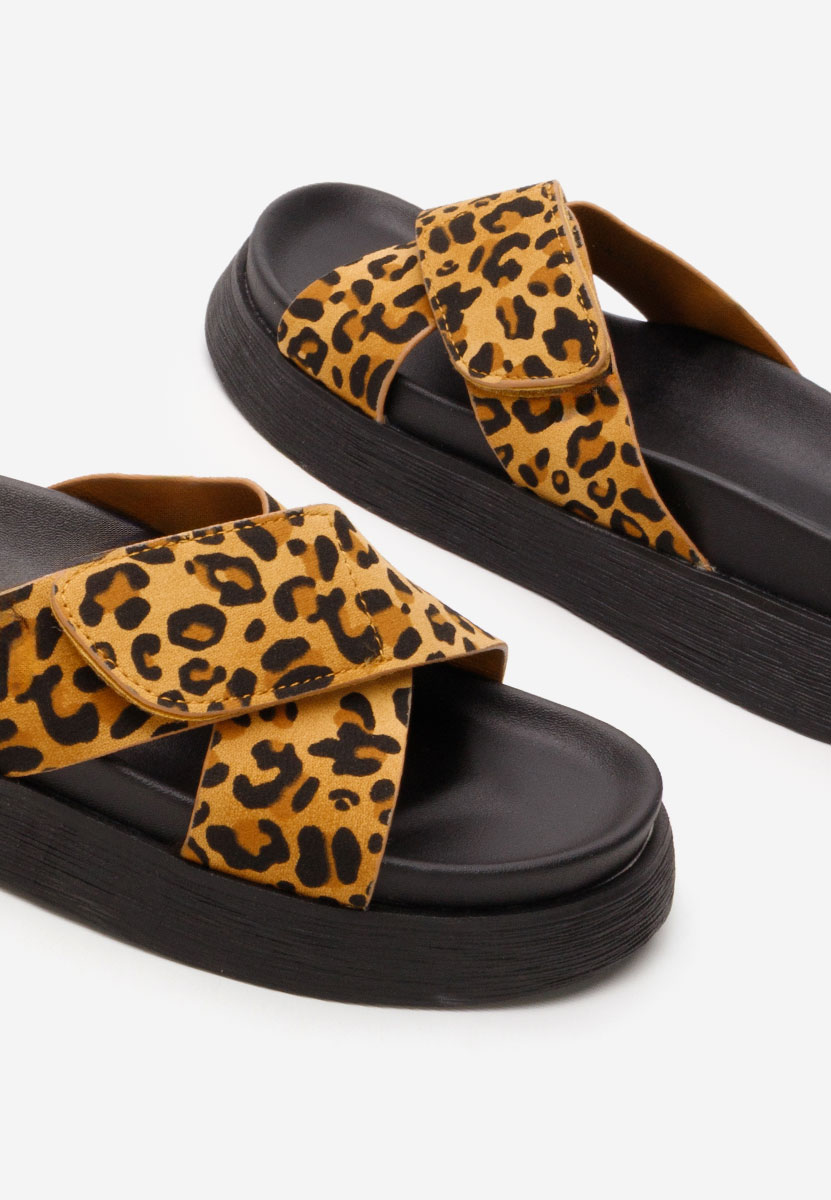 Leopardí dámské pantofle bez podpatku Cristela