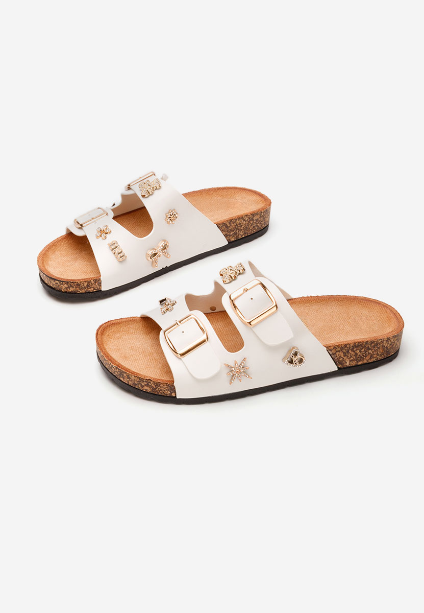 Bílé dámské pantofle Moonie