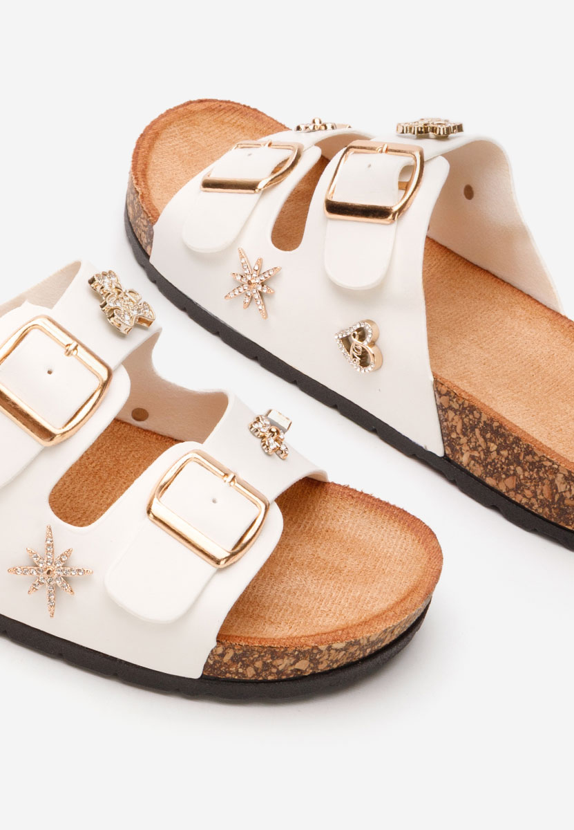 Bílé dámské pantofle Moonie