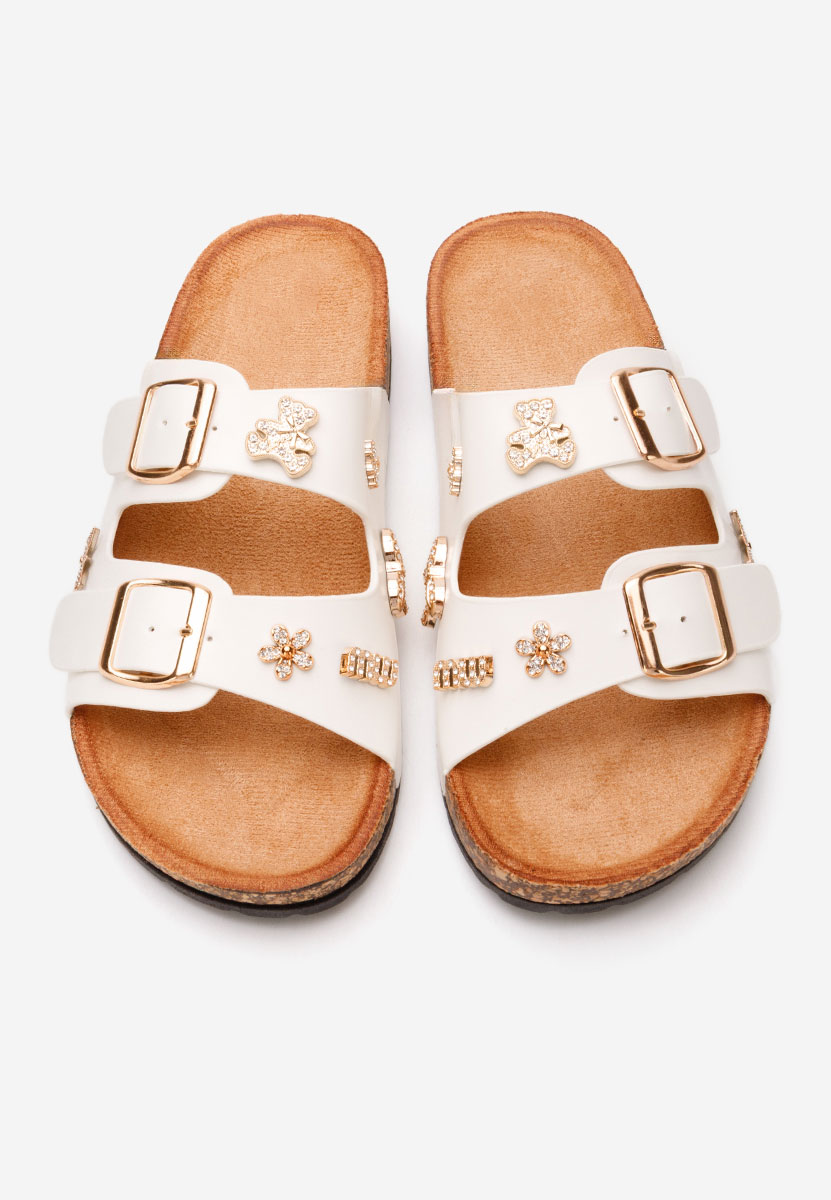 Bílé dámské pantofle Moonie