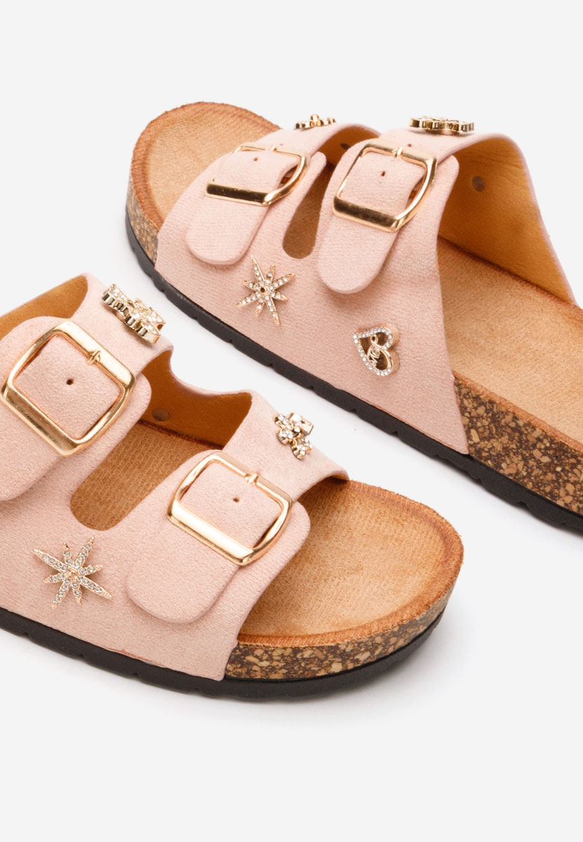 Ružové dámské pantofle Moonie